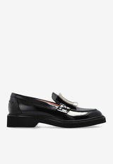 Roger Vivier Viv' Rangers Leather Loafers Black RVW54825190MRK 0-B999
