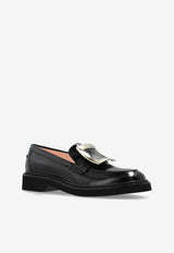 Roger Vivier Viv' Rangers Leather Loafers Black RVW54825190MRK 0-B999