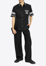 Dolce & Gabbana Bandana Print Silk Bowling Shirt Black G5MM4T IS1XS-HC5KD
