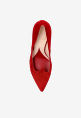 Roger Vivier I Love Vivier 85 Suede Pumps Red RVW53024540O20 0-R406