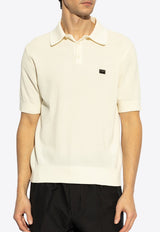 Dolce & Gabbana Logo Plaque Polo T-shirt Cream GXZ02T JBCF5-W0001