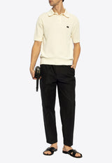 Dolce & Gabbana Logo Plaque Polo T-shirt Cream GXZ02T JBCF5-W0001