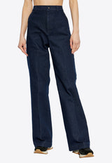 Moncler High-Rise Straight-Leg Jeans Navy K10932A00010 598AB-780