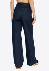 Moncler High-Rise Straight-Leg Jeans Navy K10932A00010 598AB-780