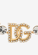 Dolce & Gabbana Embellished DG Logo Bracelet Gold WBR2L2 W1111-ZOO00