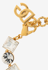 Dolce & Gabbana Embellished DG Logo Bracelet Gold WBR2L2 W1111-ZOO00