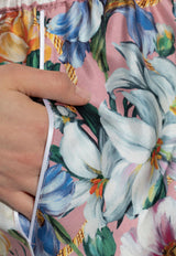 Dolce & Gabbana Floral Print Mini Silk Shorts Multicolor FTAM7T HI1W4-HF5JC