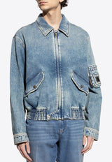 Dolce & Gabbana Distressed Denim Jacket Blue G9BKND G8ME5-S9001