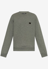 Dolce & Gabbana Logo Plaque Crewneck Sweatshirt Gray G9ABJT G7N7B-S8291
