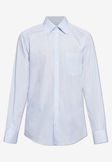 Dolce & Gabbana Long-Sleeved Stripe Shirt Light Blue G5MQ5T FR50Q-S8051