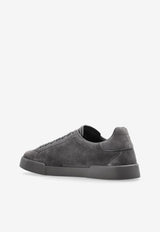 Dolce & Gabbana Portofino Suede Leather Low-Top Sneakers Gray CS2324 A9T67-80730