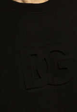 Dolce & Gabbana Embossed DG Logo Oversized T-shirt Black G9BNCZ G7O2S-N0000