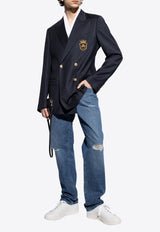 Dolce & Gabbana Straight-Leg Distressed Jeans Blue GP02XD G8ME8-S9001
