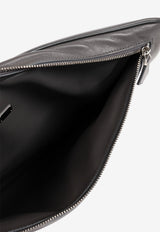 Dolce & Gabbana Stamped Logo Leather Briefcase Gray BM3049 AF984-80730