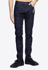 Dolce & Gabbana Heraldic Emblem Skinny Jeans Navy GY07LZ G8ME9-S9001