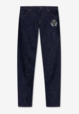 Dolce & Gabbana Heraldic Emblem Skinny Jeans Navy GY07LZ G8ME9-S9001