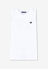 Dolce & Gabbana Logo Plaque Sleeveless T-shirt White G8QJ5T G7N7A-W0800