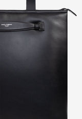 Dolce & Gabbana Logo Leather Shopper Bag Black BM2415 AF984-80999