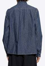 Dolce & Gabbana Heraldic Emblem Patch Denim Shirt Navy G5MO2Z G8MF5-S9001
