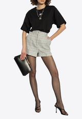 Dolce & Gabbana High-Waist Mini Tweed Shorts Gray FTC9LT FQOAB-S8100