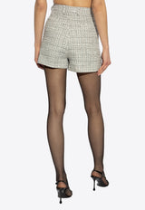 Dolce & Gabbana High-Waist Mini Tweed Shorts Gray FTC9LT FQOAB-S8100