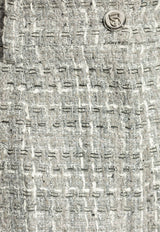 Dolce & Gabbana High-Waist Mini Tweed Shorts Gray FTC9LT FQOAB-S8100