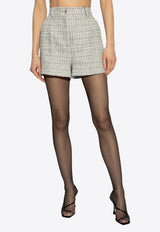 Dolce & Gabbana High-Waist Mini Tweed Shorts Gray FTC9LT FQOAB-S8100