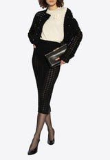 Dolce & Gabbana Crochet Knit Cardigan Black FXV60T JCVWH-N0000