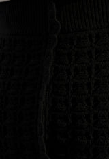 Dolce & Gabbana Crochet Knit Midi Pencil Skirt Black FXO13T JCVWH-N0000