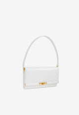 Dolce & Gabbana Marlene Grained Leather Shoulder Bag White BB7756 A3G19-80002