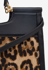 Dolce & Gabbana Small Sicily Leopard Print Handbag Brown BB7728 B6I37-89738