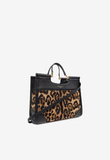 Dolce & Gabbana Small Sicily Leopard Print Handbag Brown BB7728 B6I37-89738