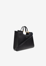 Dolce & Gabbana Small Sicily Calfskin Tote Bag Black BB7728 B7321-80999