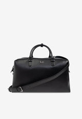 Dolce & Gabbana Logo Plaque Leather Duffle Bag Black BM2352 AV956-80999