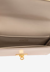 Dolce & Gabbana Marlene Grained Leather Shoulder Bag Beige BB7756 A3G19-80095