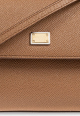 Dolce & Gabbana Small Sicily Top Handle Bag in Dauphine Leather Brown BB6003 B1001-8M417