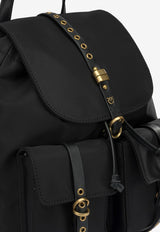 PINKO Medium Classic Nylon Backpack Black 106051A358Z99Q_507fd10c-4088-4b99-a29f-cba50e0facc9