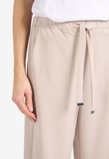 S Max Mara Argento Virgin Wool Elasticated Pants Beige 2619131031600SMMARGE_005