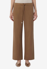 S Max Mara Argento Virgin Wool Elasticated Pants Brown 2619131031600SMMARGE_007