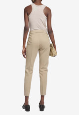 Max Mara Pegno Straight-Leg Tailored Pants Beige 2611781011650PEGNO_060