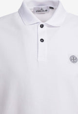 Stone Island Logo Patch Ribbed Polo T-shirt White 2200011S0039V0001_ecb7a8b4-1b7c-4322-b692-f9b9783769a4