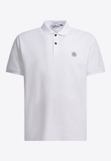 Stone Island Logo Patch Ribbed Polo T-shirt White 2200011S0039V0001_ecb7a8b4-1b7c-4322-b692-f9b9783769a4