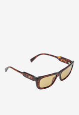 Miu Miu Logo Square-Frame Sunglasses Yellow 0MUB12SPL/S_MIU-27L10Y