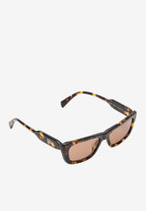 Miu Miu Logo Square-Frame Sunglasses Brown 0MUB12SPL/S_MIU-14L20D