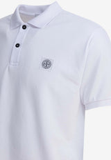 Stone Island Logo Patch Pique Polo T-shirt White 220002RS0039V0001_1e72602a-8177-4c55-af46-5c434d80dbbc