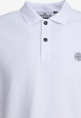 Stone Island Logo Patch Pique Polo T-shirt White 220002RS0039V0001_1e72602a-8177-4c55-af46-5c434d80dbbc