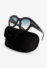 Tom Ford Guilliana Square Sunglasses Blue FT1083 0-5201P