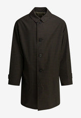 Plaid Check Reversible Raincoat