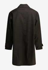 Plaid Check Reversible Raincoat