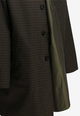 Plaid Check Reversible Raincoat